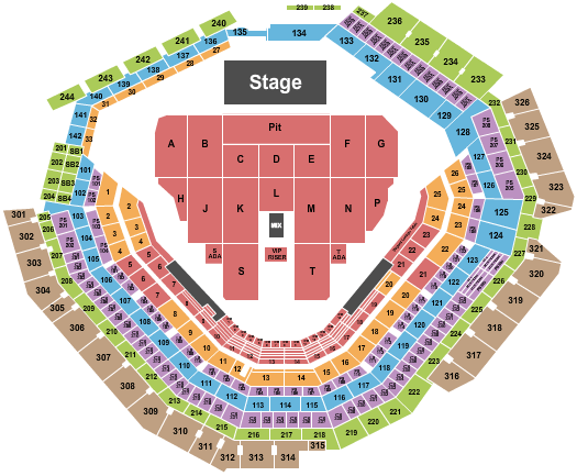 Globe Life Field Guns N' Roses Seating Chart